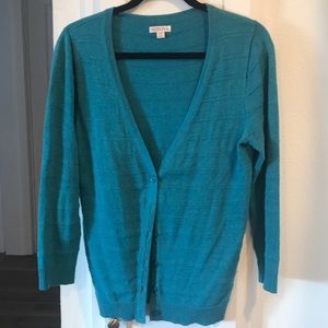 4/$25 Medina Textured Turquoise Cardigan